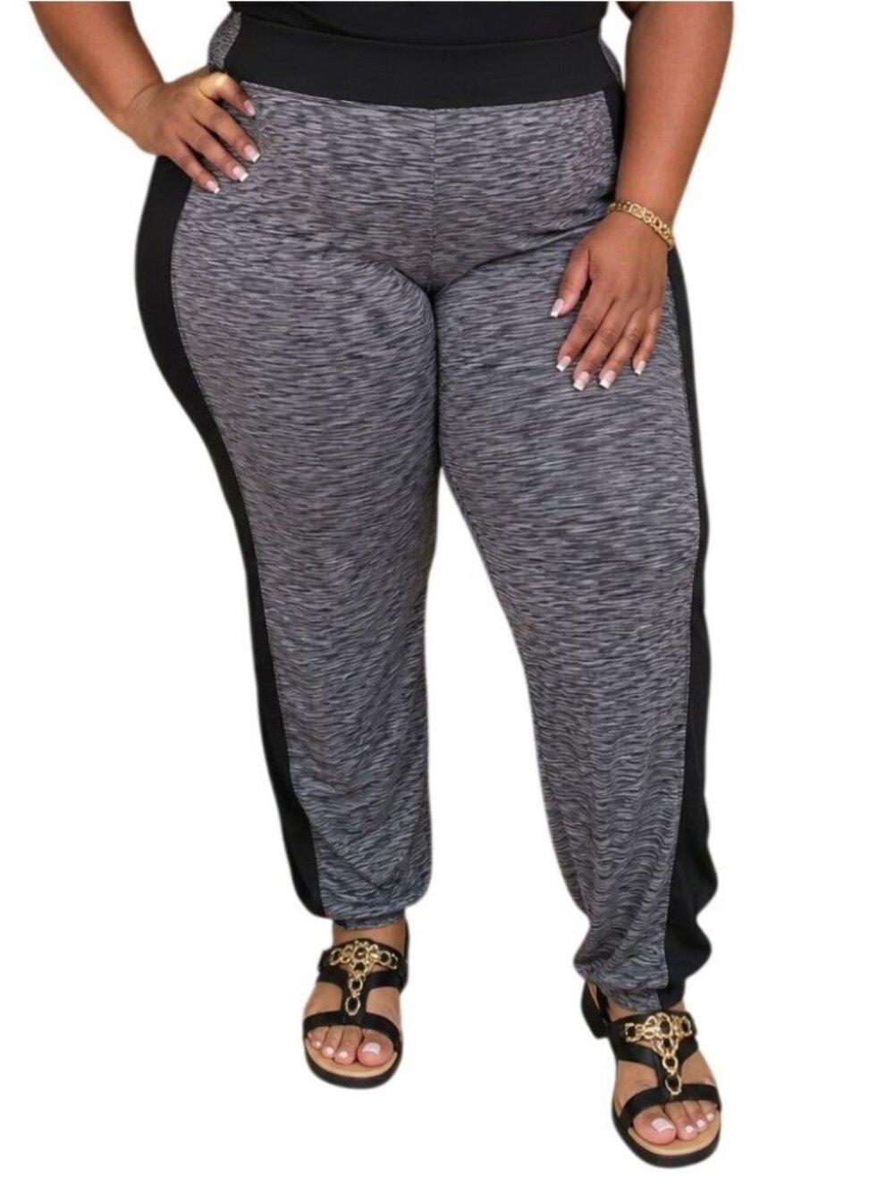 Zone Pro Plus Size 3X Athletic Joggers Gray & Black Lightweight Lounge Pants